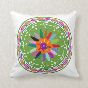 Modern Otomi Design Cushion