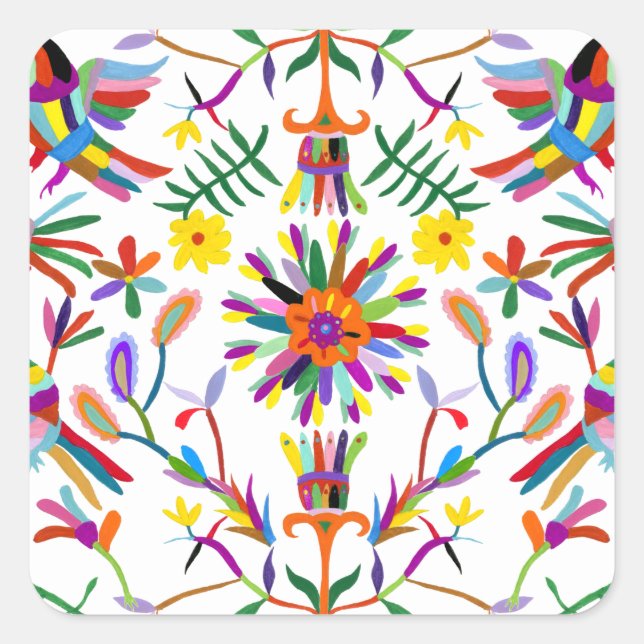 Modern Otomi Design II Square Sticker (Front)