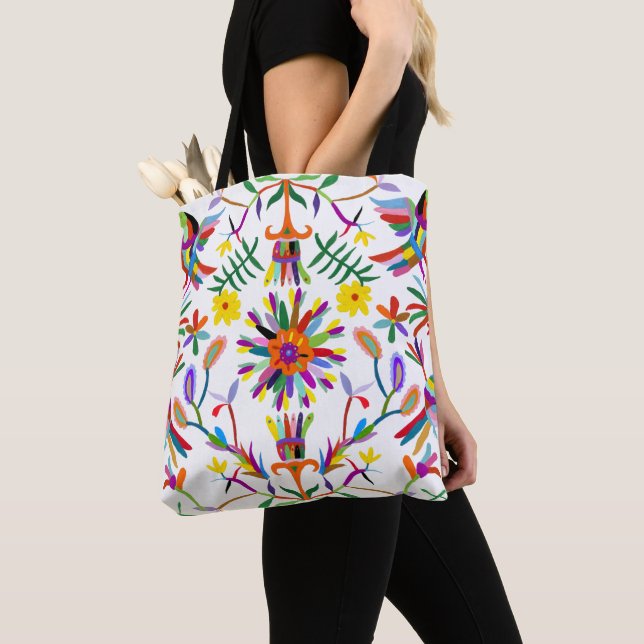 Modern Otomi Design II Tote Bag (Close Up)