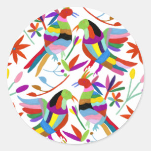 Modern Otomi Design III Classic Round Sticker