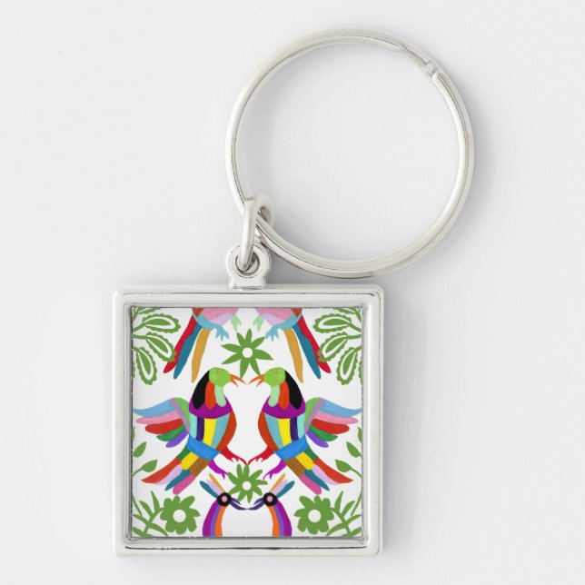 Modern Otomi Design III Key Ring (Front)
