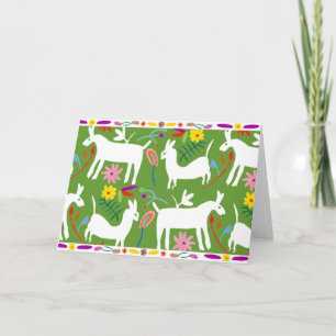 Modern Otomi Design   Llama Donkey Design Card