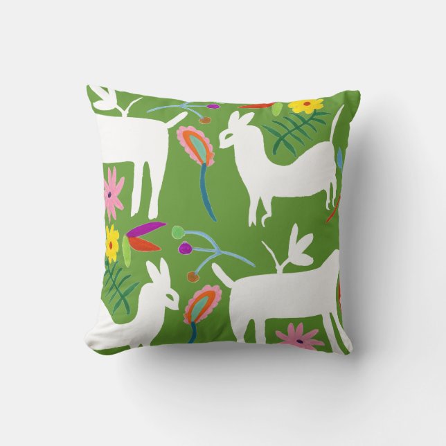 Modern Otomi Design | Llama Donkey Design Cushion (Front)
