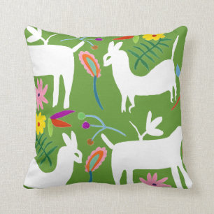 Modern Otomi Design   Llama Donkey Design Cushion