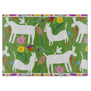 Modern Otomi Design   Llama Donkey Design Cutting Board