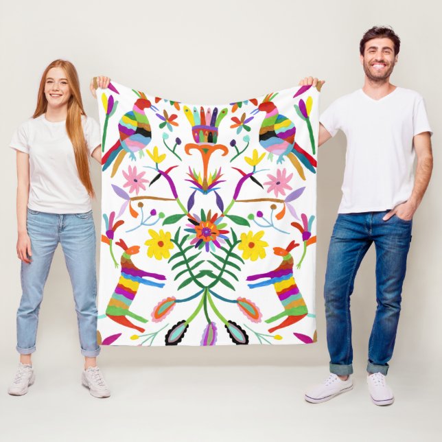 Modern Otomi I Fleece Blanket (In Situ)