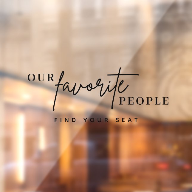Modern Our Favourite People Wedding Mirror Decal (Sheet 2)