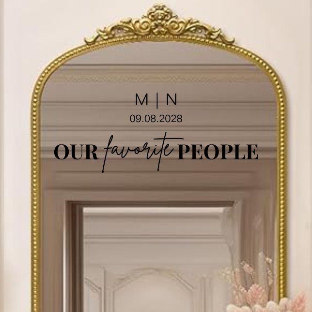 Modern Our Favourite People Wedding Mirror Decal (Creator Uploaded)
