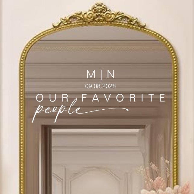 Modern Our Favourite People Wedding Mirror Decal (Creator Uploaded)