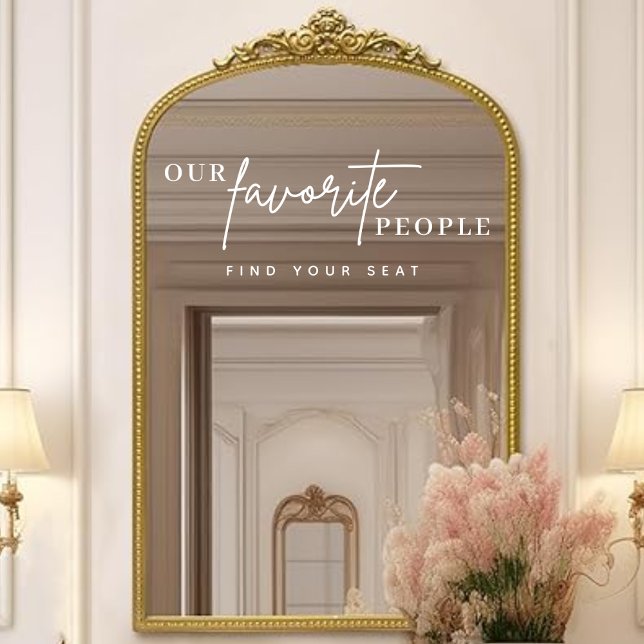 Modern Our Favourite People Wedding Mirror Decal (Creator Uploaded)