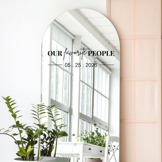 Modern Our Favourite People Wedding Mirror Decal (Creator Uploaded)