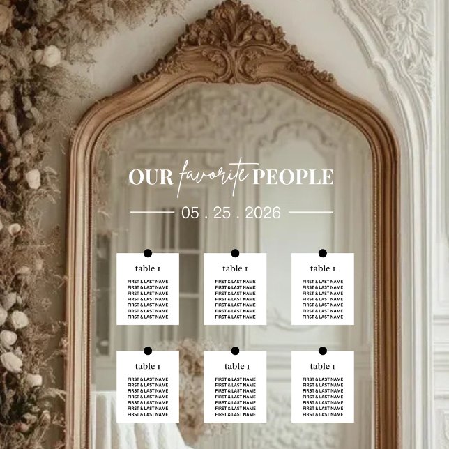 Modern Our Favourite People Wedding Mirror Decal (Creator Uploaded)