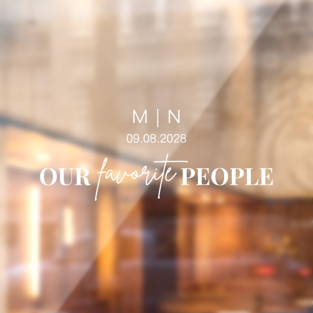 Modern Our Favourite People Wedding Mirror Decal (Sheet 2)