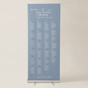 Modern Our Favourite People Wedding Seating Chart  Retractable Banner