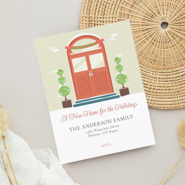 Modern Our New Home Holiday Moving Announcement (Creator Uploaded)