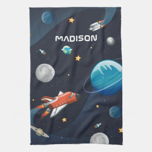 Modern Outer Space Activity in the Galaxy Tea Towel