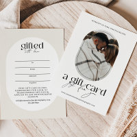 Modern Oval Photo Photography Gift Certificate