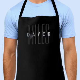 Modern Overlapping Name & Surname Apron
