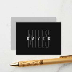 Modern Overlapping Name & Surname Enclosure Card