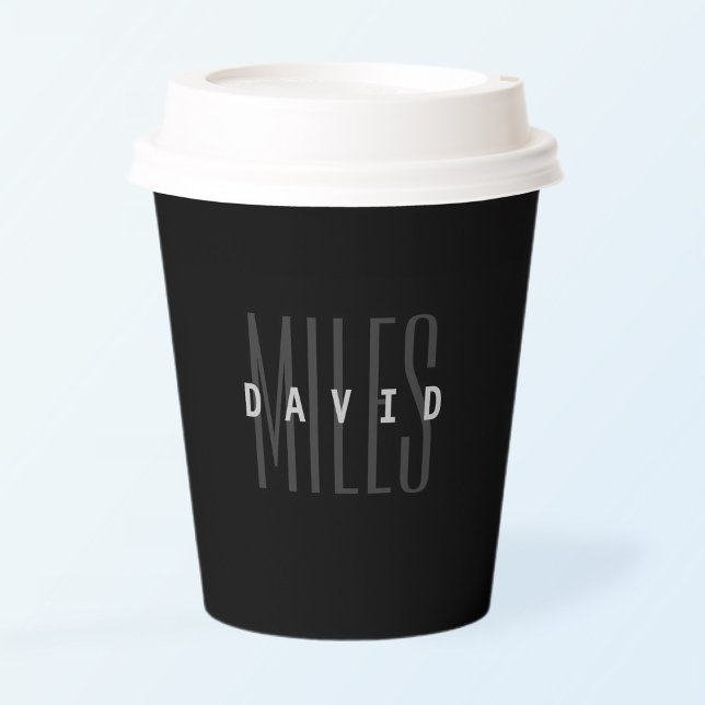 Modern Overlapping Name & Surname Paper Cups (Creator Uploaded)