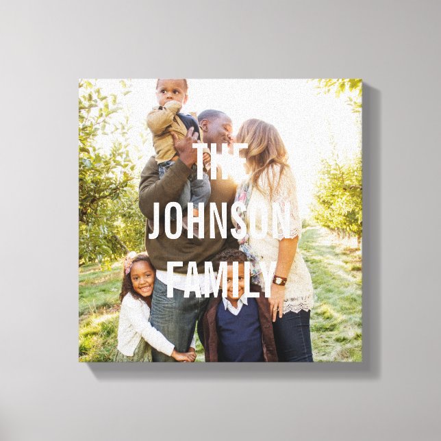 Modern Overlay Custom Photo Canvas (Front)
