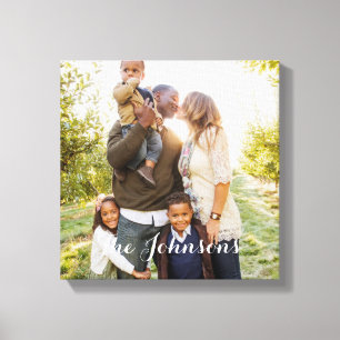 Modern Overlay Custom Photo Canvas Print