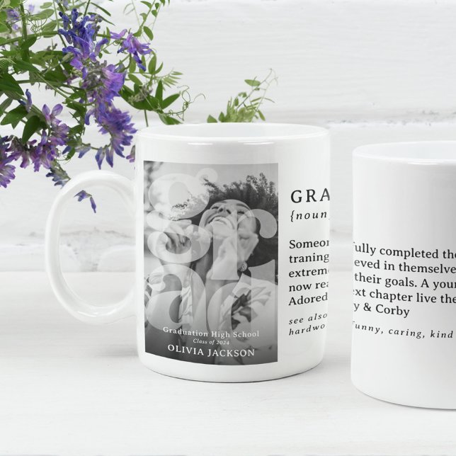 Modern Overlay Lettering Photo GRAD Definition Coffee Mug (Creator Uploaded)