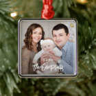 Modern Overlay Personalised Photo Ornament