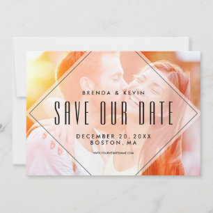Modern Overlay   Photo Save the Date Announcement