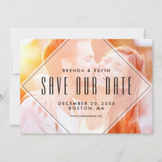 Modern Overlay | Photo Save the Date Announcement