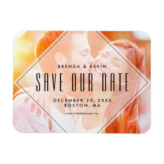 Modern Overlay | Photo Save the Date Magnet