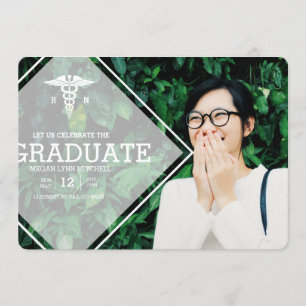 Modern Overlay   RN Graduation Party Photo Invitation