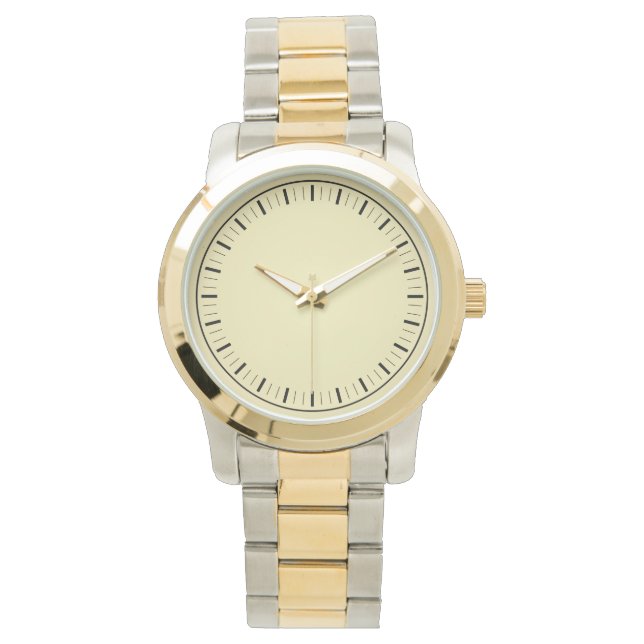 Modern Oversize Two-Tone  Men's Bracelet Watch (Front)