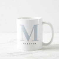 Modern Oversized Monogrammed Initial & Name Coffee