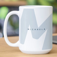 Modern Oversized Monogrammed Initial & Name Coffee