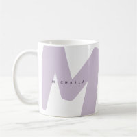 Modern Oversized Monogrammed Initial & Name Coffee