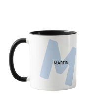 Modern Oversized Monogrammed Initial & Name Coffee