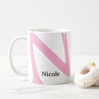 Modern Oversized Monogrammed Initial & Name Coffee Mug