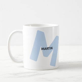Modern Oversized Monogrammed Initial & Name Coffee Mug