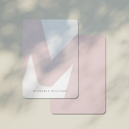 Modern Oversized Monogrammed Initial & Name Note C Card