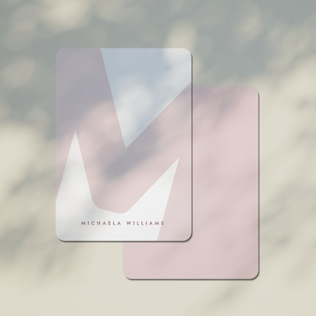 Modern Oversized Monogrammed Initial & Name Note C Card (Creator Uploaded)