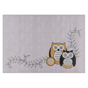 Modern Owls Cutting Board