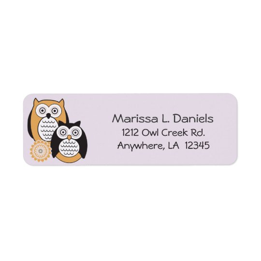 Modern Owls Return Address Labels