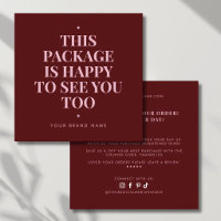 Modern packaging insert business thank you 