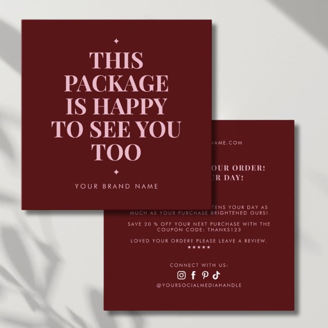 Modern packaging insert business thank you  (Creator Uploaded)