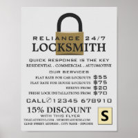 Modern Padlock, Locksmith Advertising