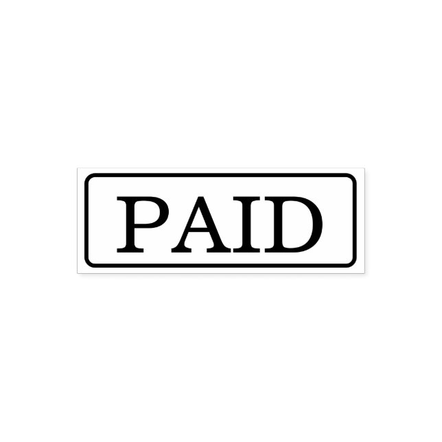 Modern PAID Business Custom Self-inking Stamp (Design)