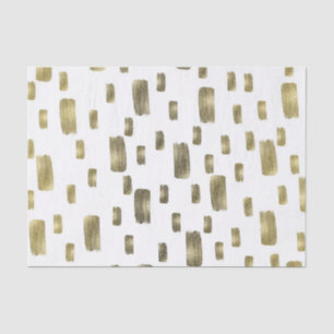 Modern Paint Brush Gold Copper Bronze Sparkle Tissue Paper