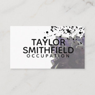 modern paint splatter crystal trendy business card