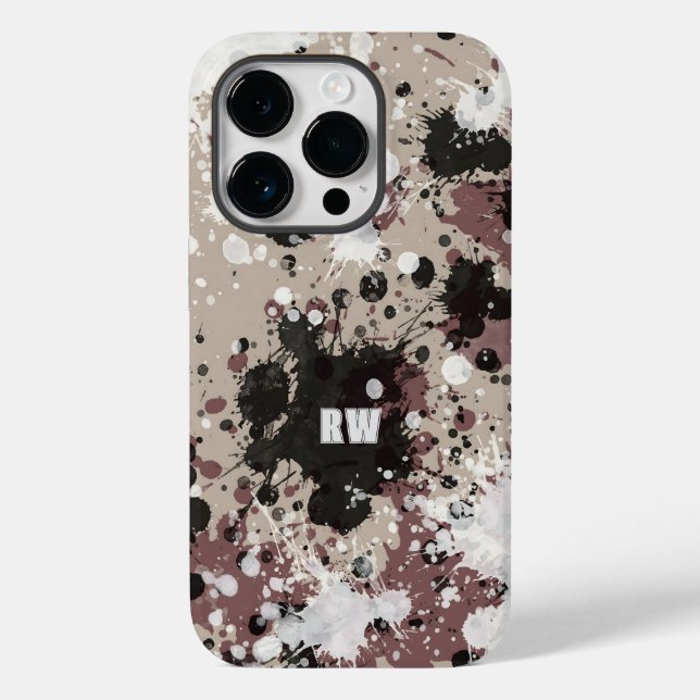 Modern paint splatter personalised  Case-Mate iPhone case (Back)